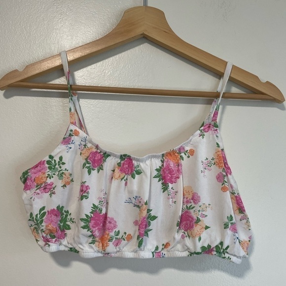 2pc - No Boundaries' Floral Button  Front Shirt with Bralette - Picture 5 of 13